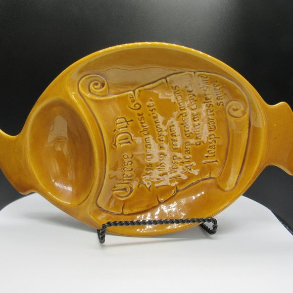 CALIFORNIA USA VINTAGE POTTERY. CHIP & DIP PLATTER. - Picture 1 of 6